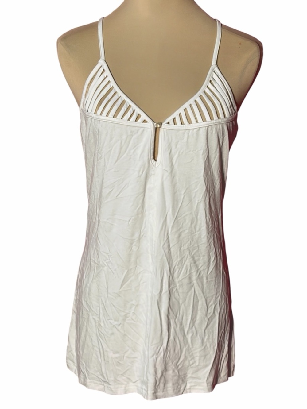 Red by BKE White Strappy Knit Tank Top Size Large NWT
